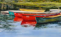 Canoes at Norumbega by Yale Nicolls